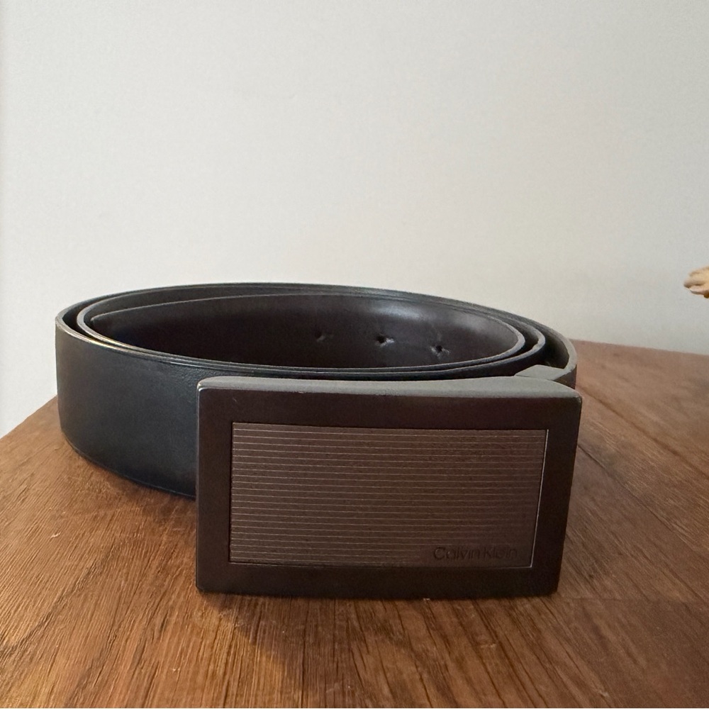 Calvin Klein Black Leather Belt Bag